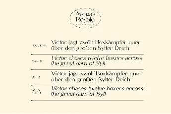 Avegas Royale font