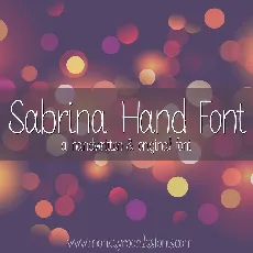 MRF Sabrina Hand font