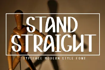 Stand Straight Display font