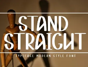 Stand Straight Display font