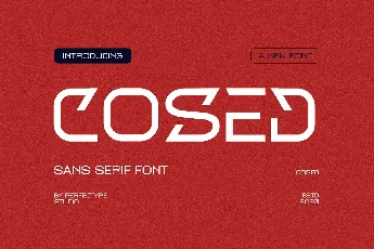 Cosed font