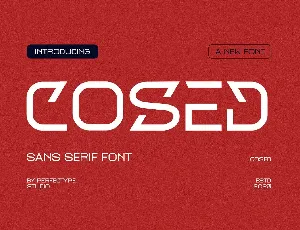 Cosed font