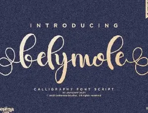 Belymole Calligraphy font