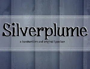 MRF Silverplume font