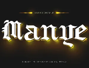 Manye font