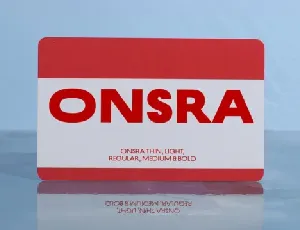 Onsra Family font