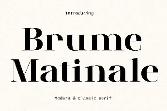 Brume Matinale font