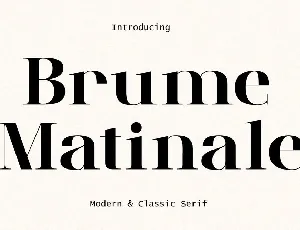 Brume Matinale font