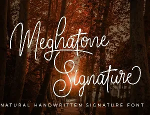 Meghatone Signature font