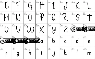 My Note Demo font