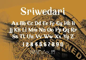 Sriwedari font