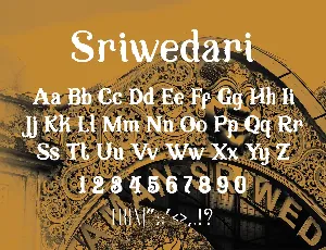 Sriwedari font