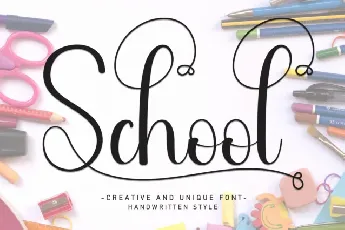 School Script Typeface font