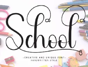 School Script Typeface font