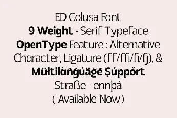 ED Colusa font