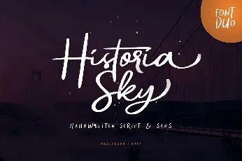 Historia Sky Script font