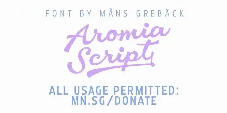 Aromia Script font