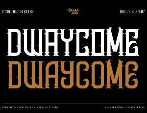 Dwaycome DEMO font