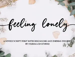 Feeling Lonely Script font