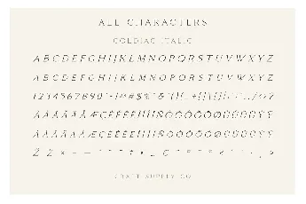 Coldiac Free font