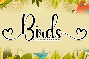 Birds Script font