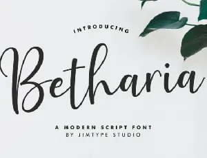 Betharia Script font