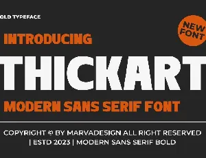 Thickart font