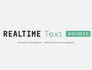 Realtime Text Rounded font