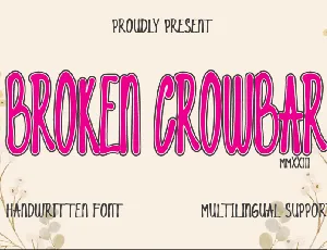 Broken Crowbar font