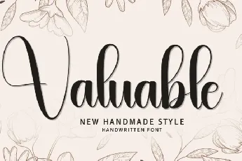 Valuable Script font