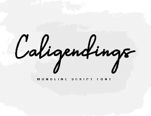 Caligendings Monoline Script font