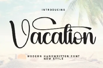 Vacation Calligraphy Typeface font