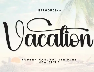 Vacation Calligraphy Typeface font