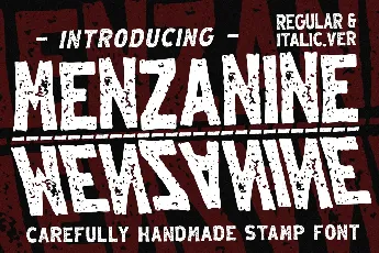 Menzanine font