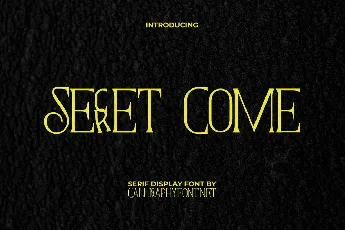 Secret Come Demo font