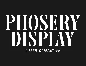 Phosery Display font