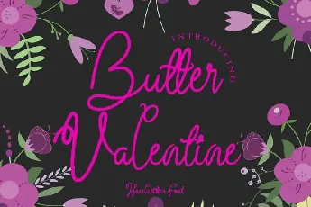 Butter Valentine Handwritten font