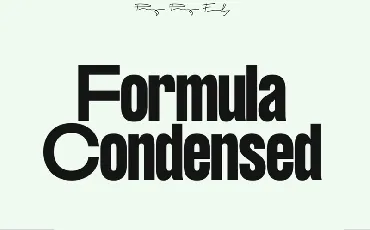 Formula Consensed Family font