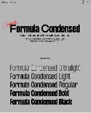 Formula Consensed Family font