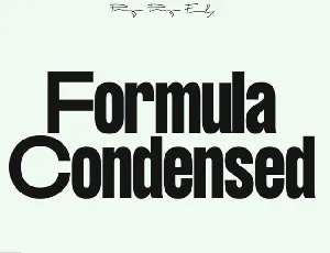 Formula Consensed Family font