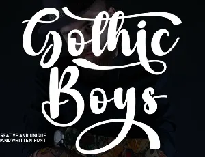 Gothic Boys Script font