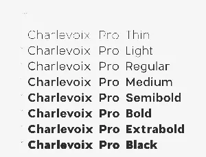 Charlevoix Pro Family font