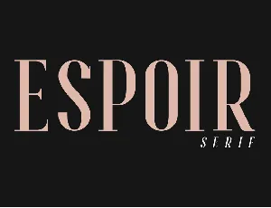 Espoir Serif Demo font