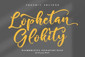 Lophetan Glokity font