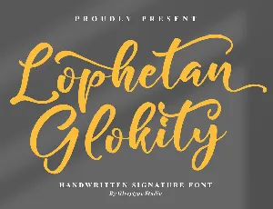 Lophetan Glokity font