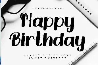 Happy Birthday Typeface font