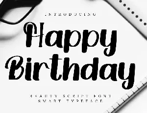 Happy Birthday Typeface font