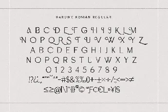 Harume Roman font