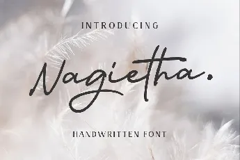 Nagietha Handwritten Signature font