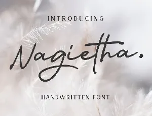 Nagietha Handwritten Signature font